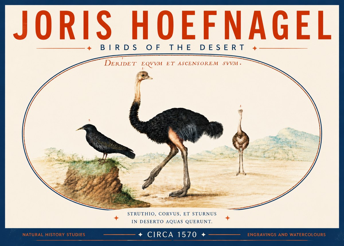 Joris Hoefnagel Birds of the Desert No6 - Plakat