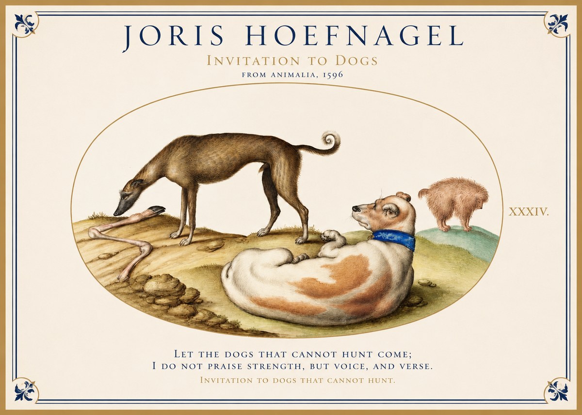 Joris Hoefnagel Invitation to Dogs No1 - Plakat
