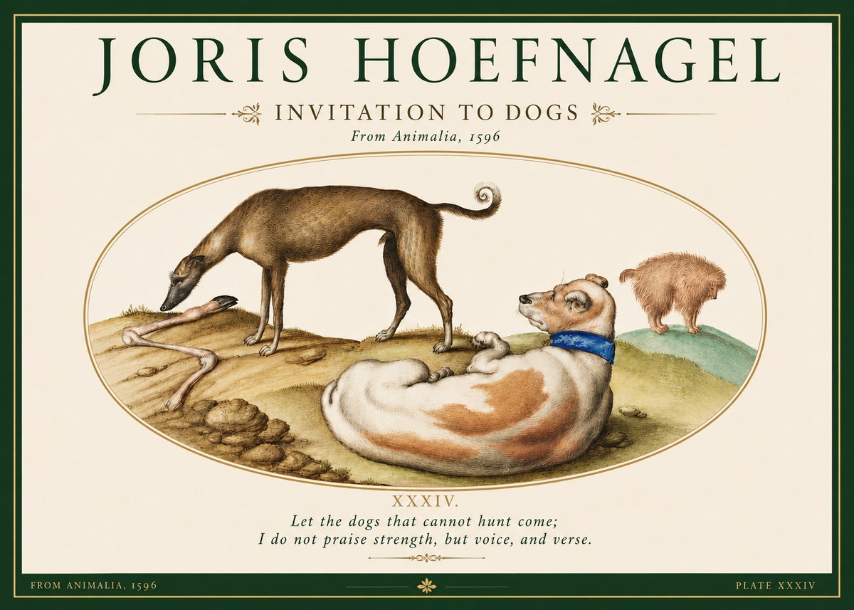 Joris Hoefnagel Invitation to Dogs No3 - Plakat