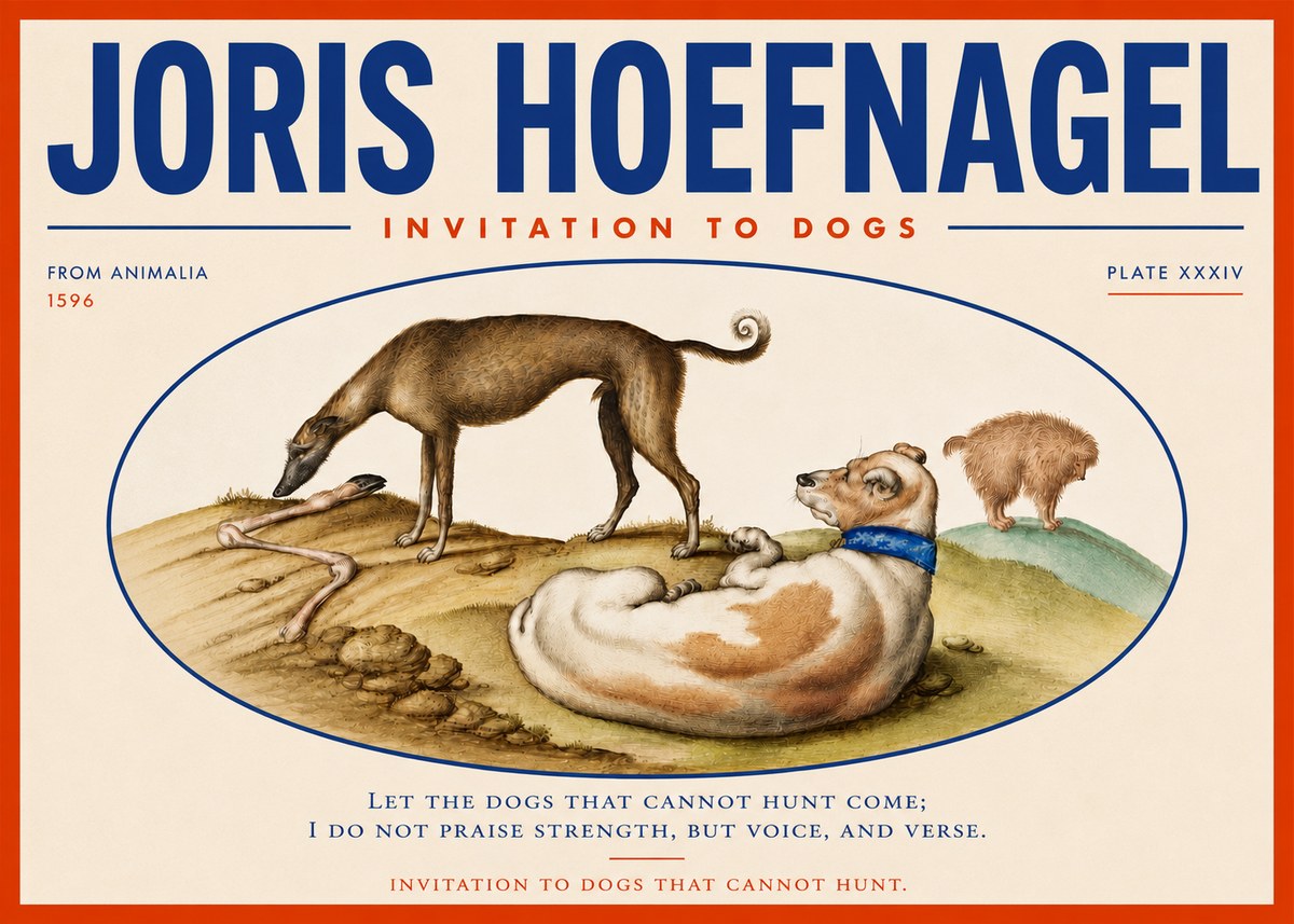 Joris Hoefnagel Invitation to Dogs No4 - Plakat