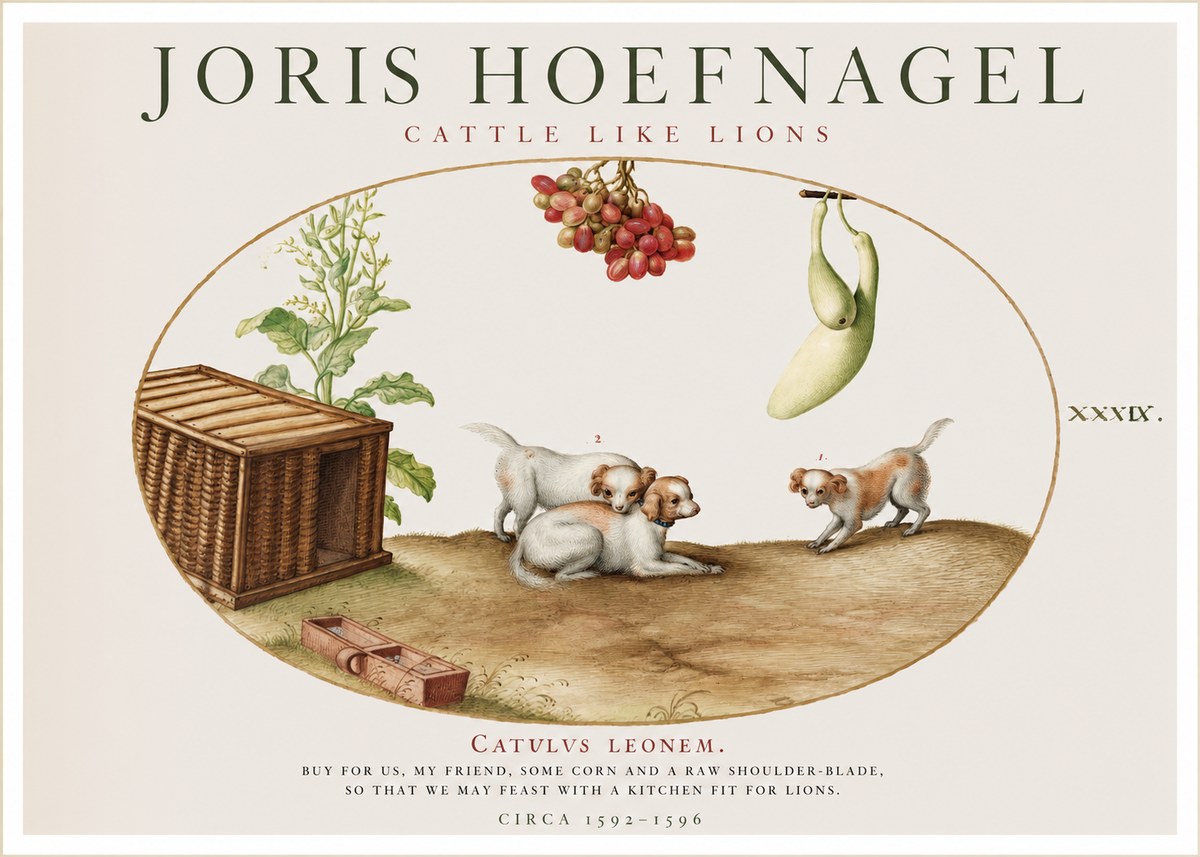 Joris Hoefnagel Cattle Like Lions No1 - Plakat