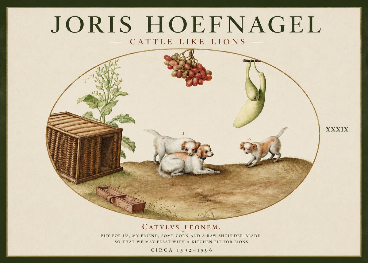 Joris Hoefnagel Cattle Like Lions No2 - Plakat
