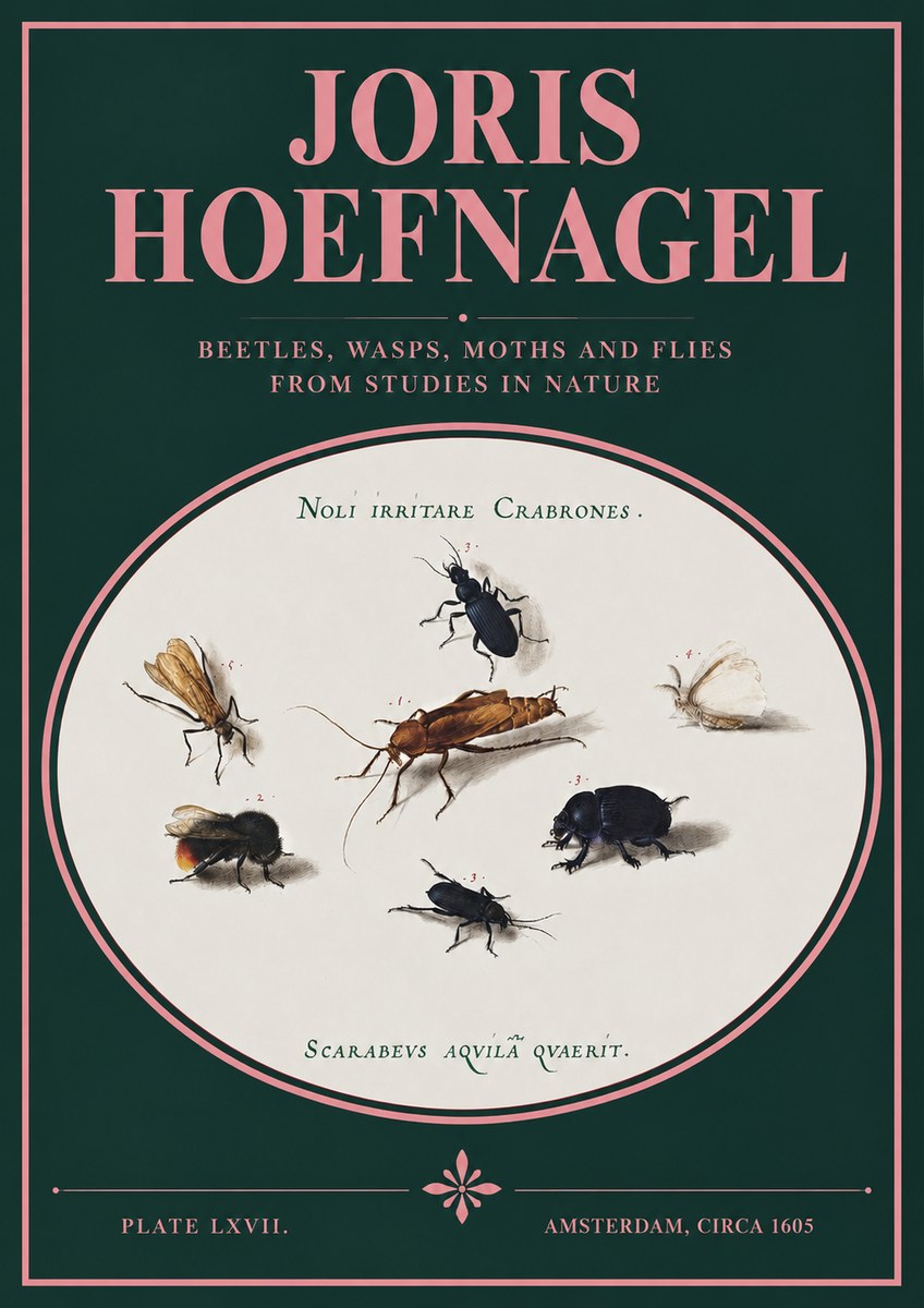 Joris Hoefnagel Scarabeus Aqvilä Qvaerit. No3 - Plakat