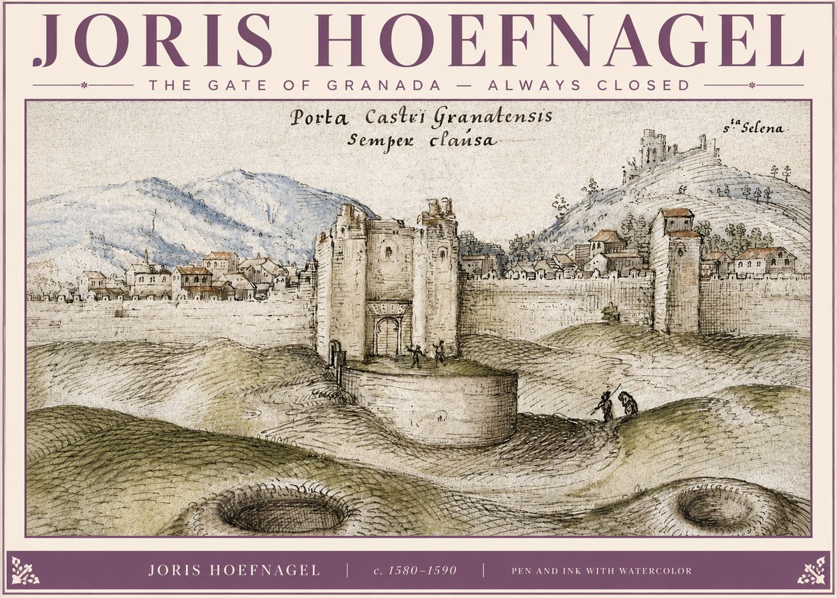 Joris Hoefnagel The Gate of Granada - Always Closed No3 - Plakat