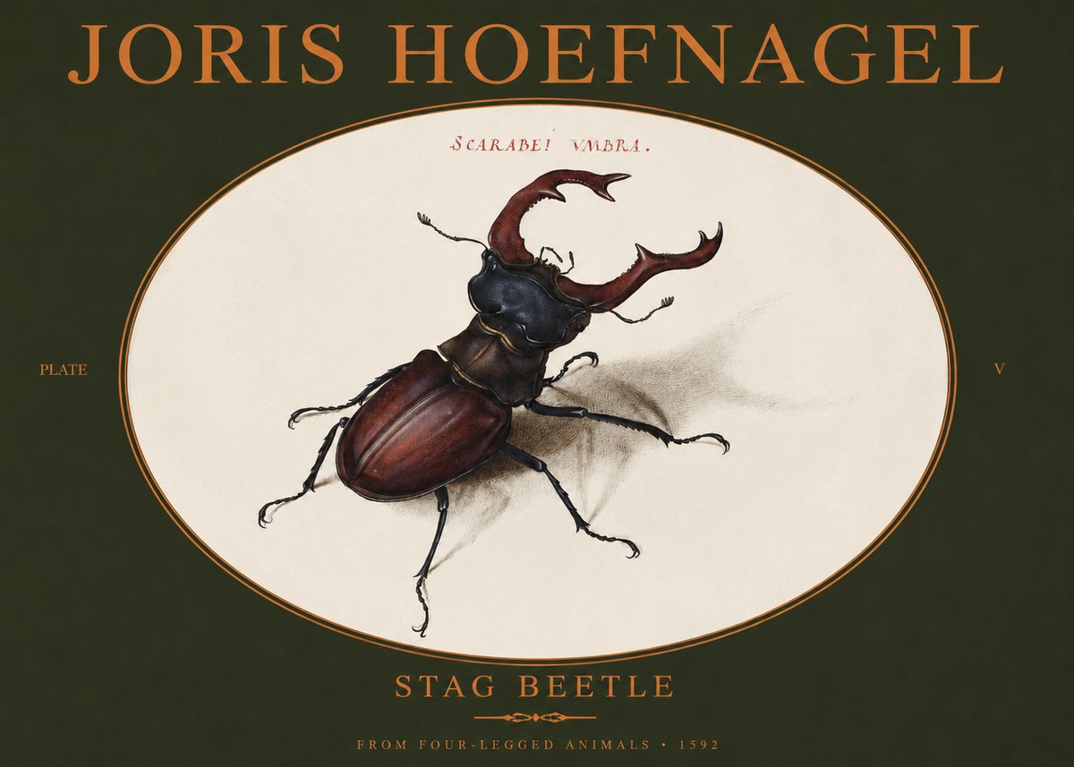Joris Hoefnagel Stag Beetle No2 - Plakat