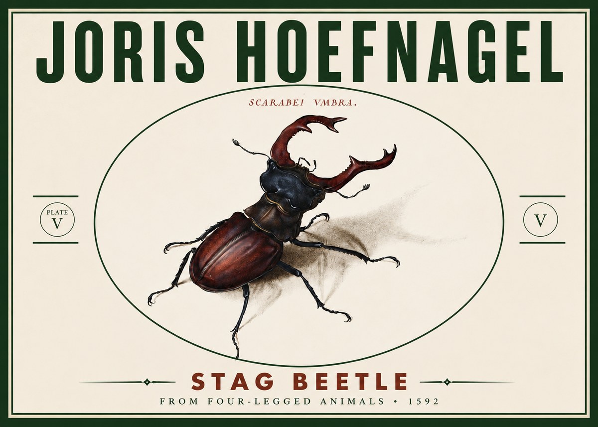 Joris Hoefnagel Stag Beetle No6 - Plakat