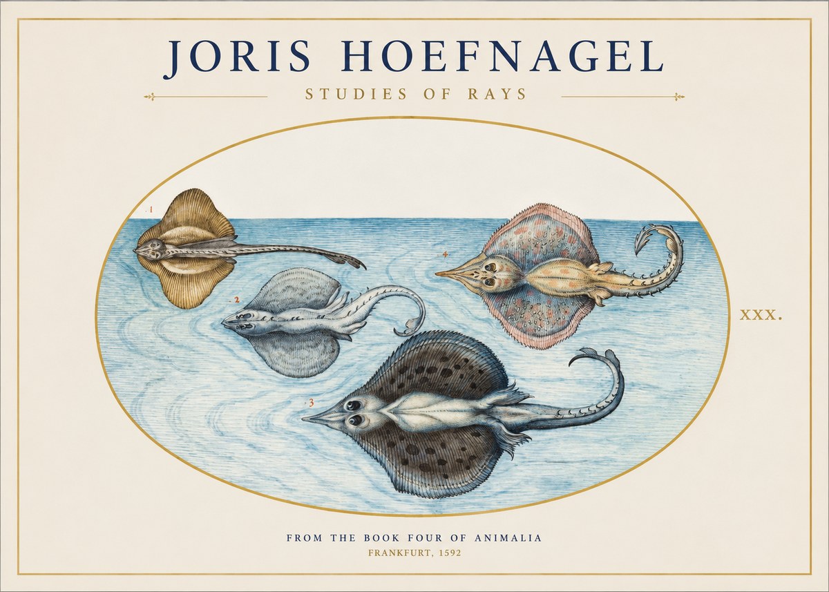 Joris Hoefnagel Rays and Skates No2 - Plakat