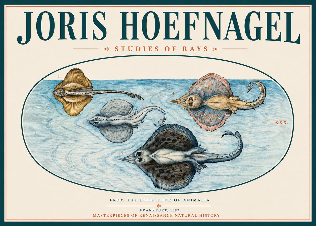 Joris Hoefnagel Rays and Skates No4 - Plakat