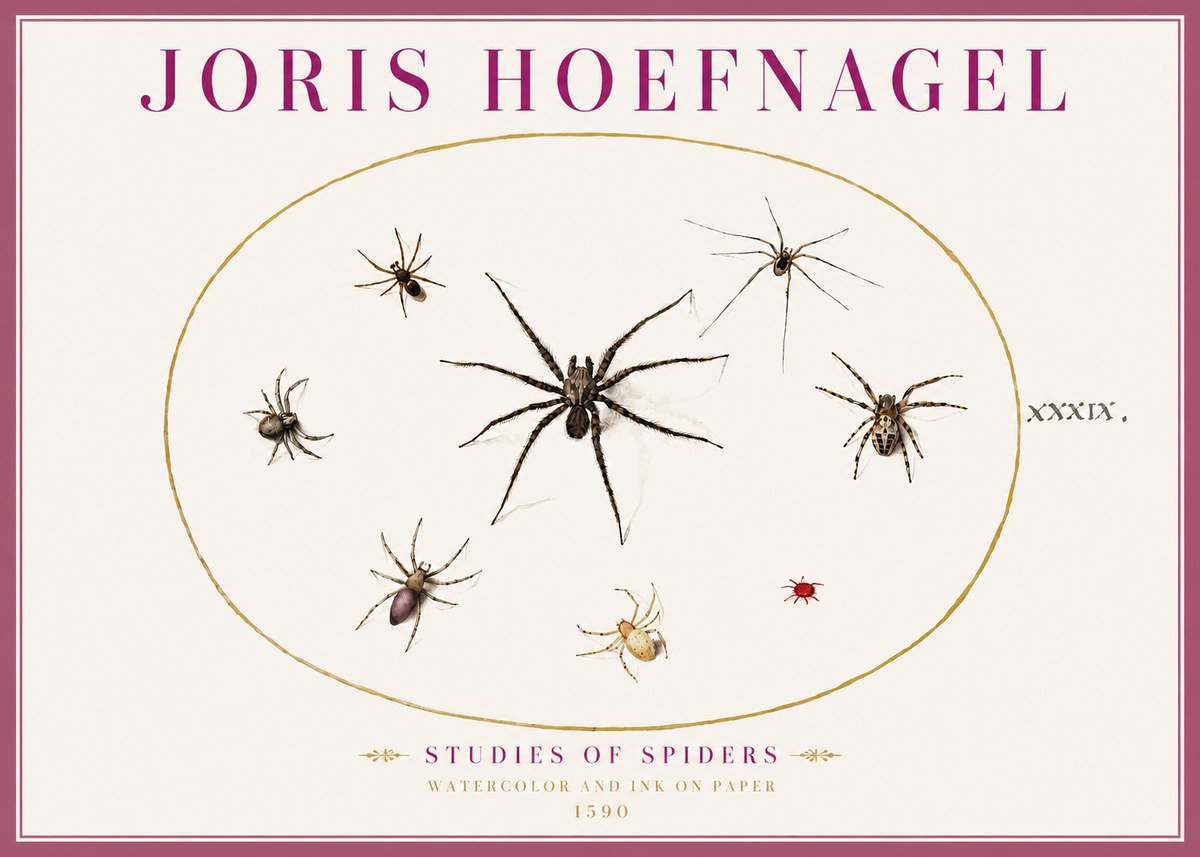 Joris Hoefnagel Studies of Spiders II No4 - Plakat