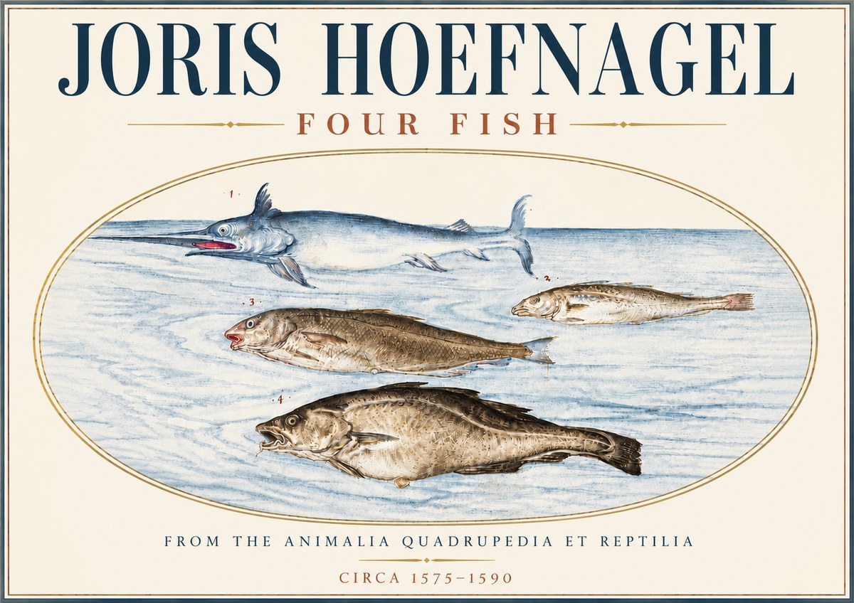 Joris Hoefnagel Four Fish No6 - Plakat