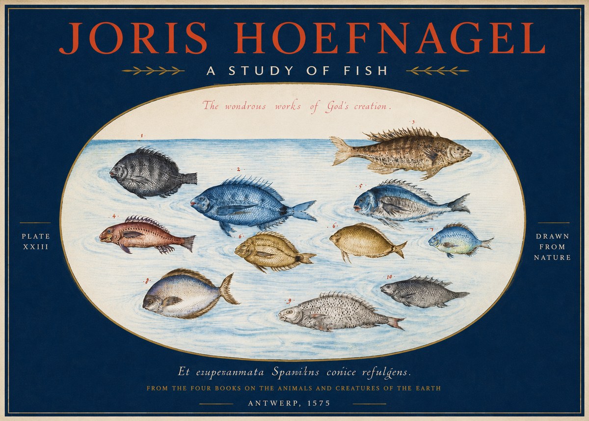 Joris Hoefnagel A Study of Fish No2 - Plakat