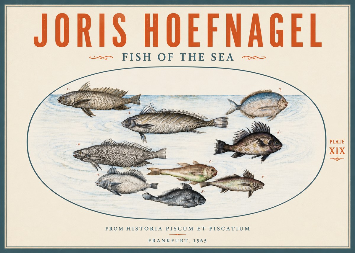 Joris Hoefnagel Fish of the Sea No5 - Plakat