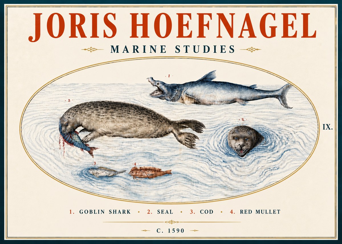 Joris Hoefnagel Marine Studies No6 - Plakat