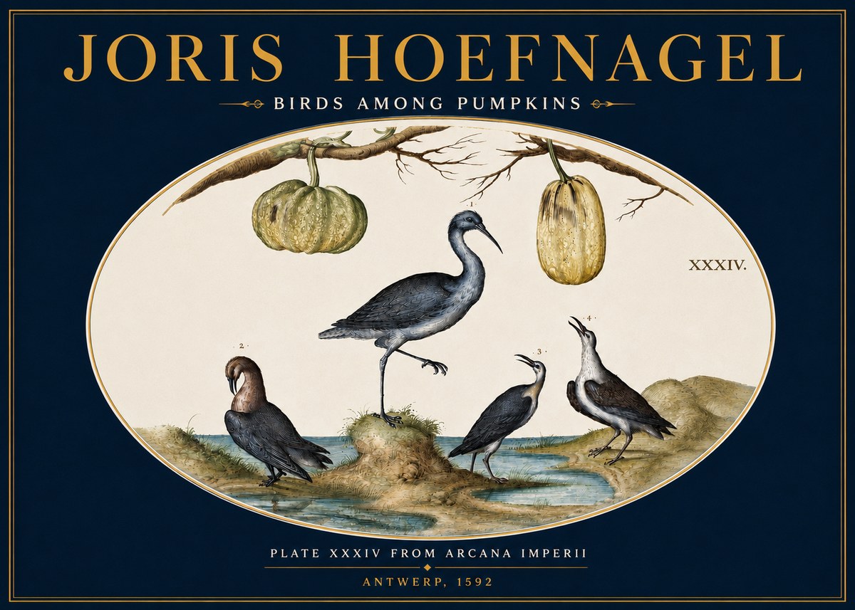 Joris Hoefnagel Birds and Fruits No5 - Plakat