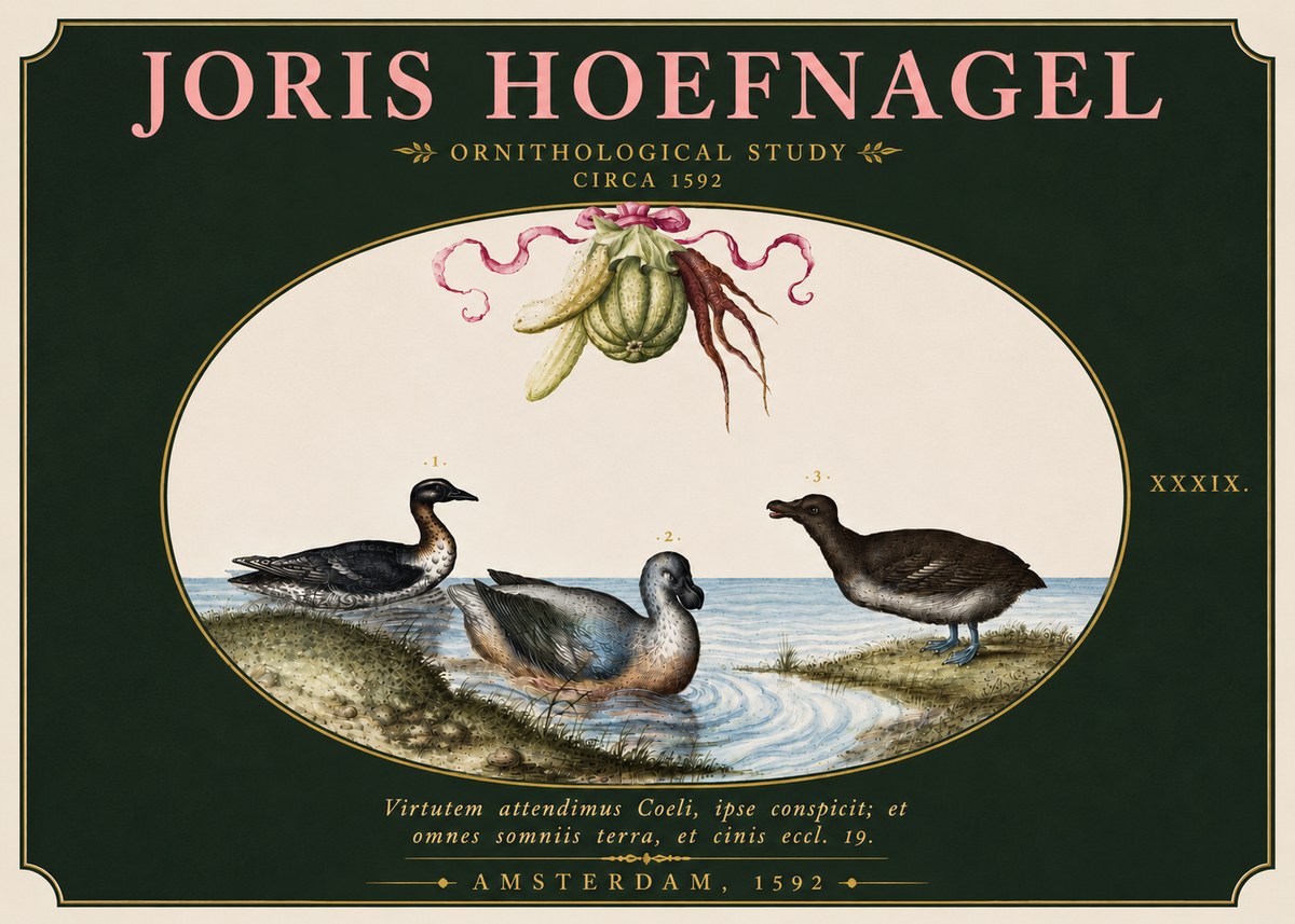 Joris Hoefnagel Ornithological Study No6 - Plakat