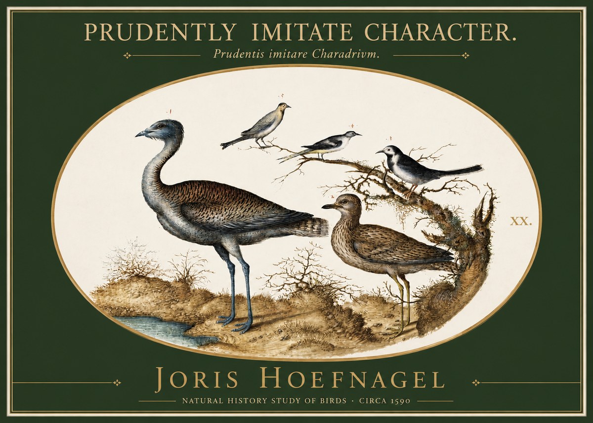 Joris Hoefnagel Prudently Imitate Character. No2 - Plakat