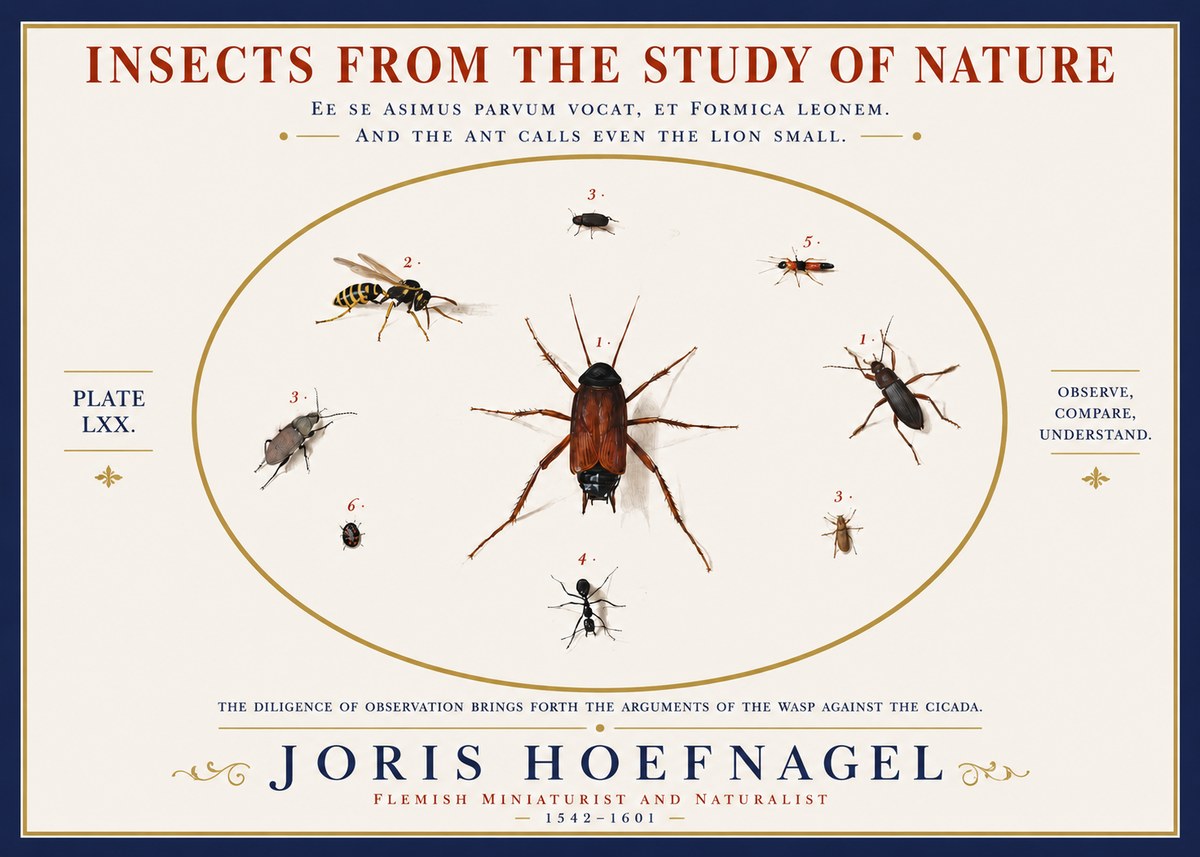 Joris Hoefnagel Insects from the Study of Nature No3 - Plakat