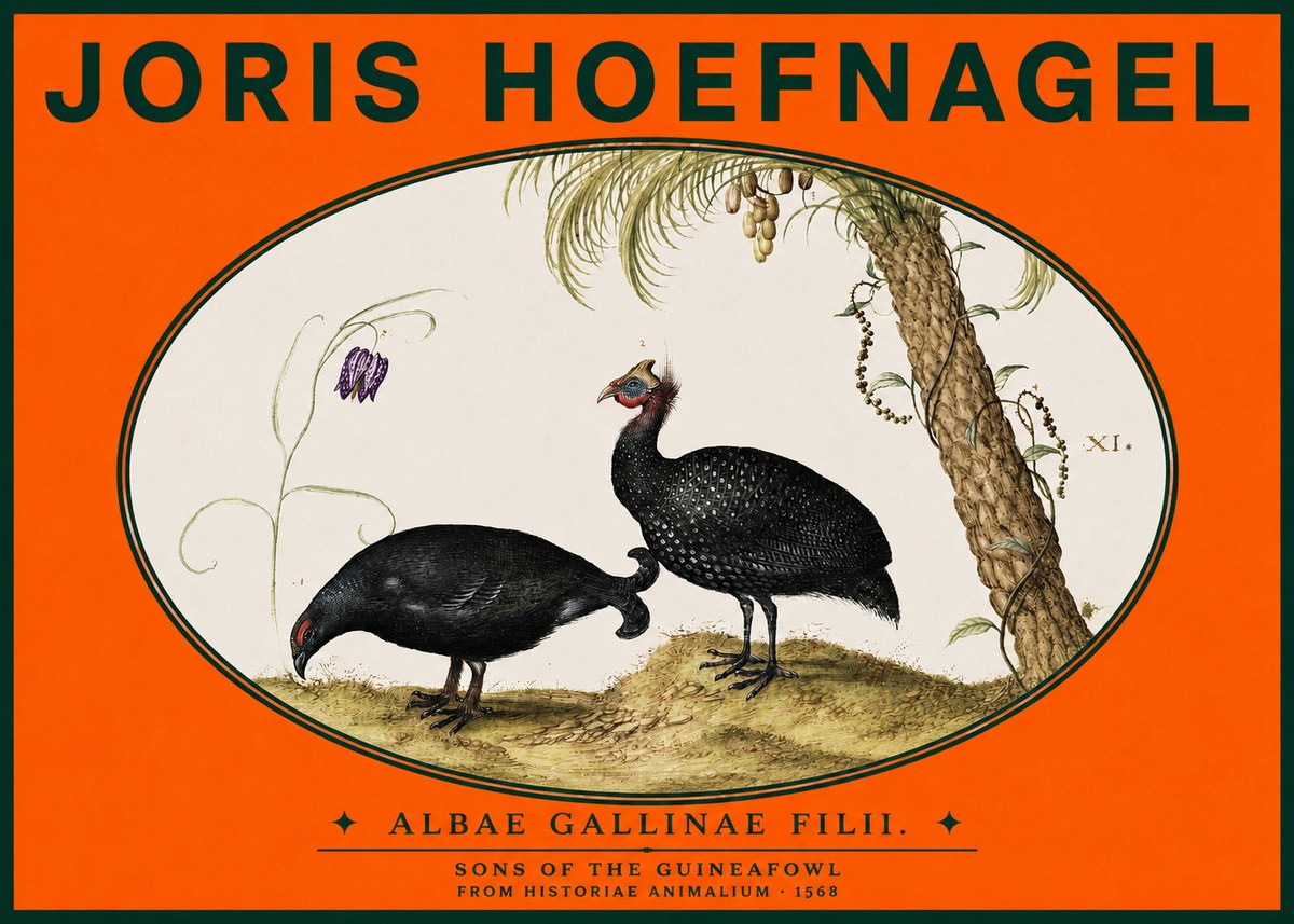 Joris Hoefnagel Albae Gallinae Filii. No3 - Plakat