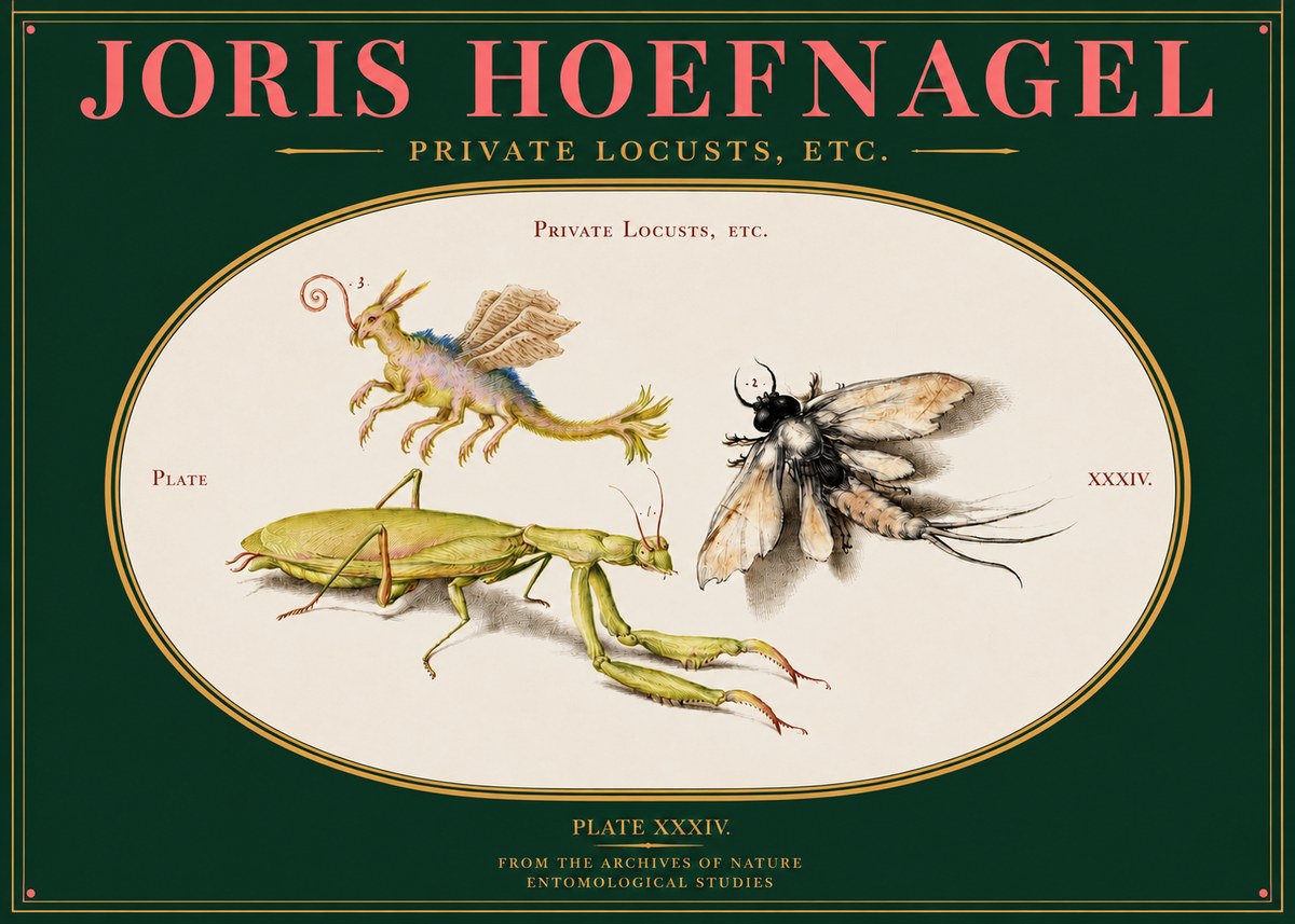 Joris Hoefnagel Privs Locvsta Bovem. No4 - Plakat