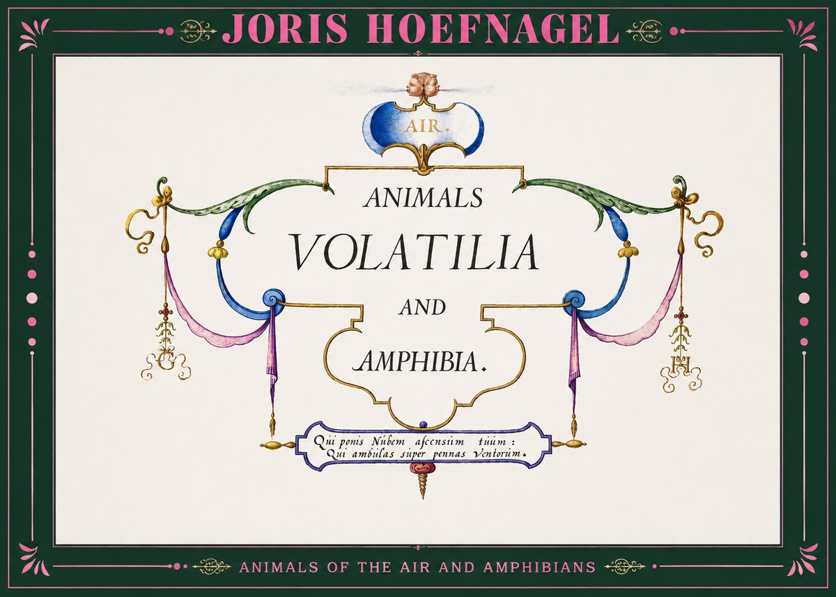 Joris Hoefnagel Animals Volatilia and Amphibia. No2 - Plakat