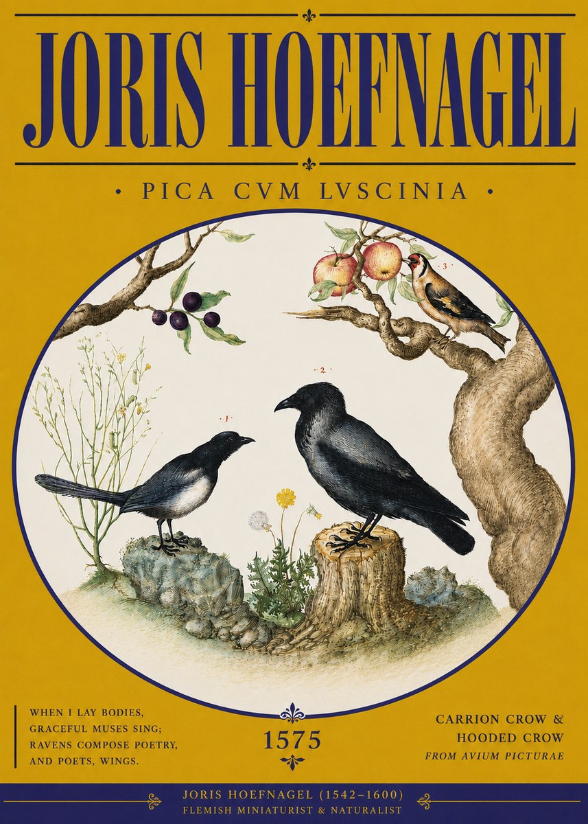 Joris Hoefnagel Carrion Crow & Hooded Crow No4 - Plakat