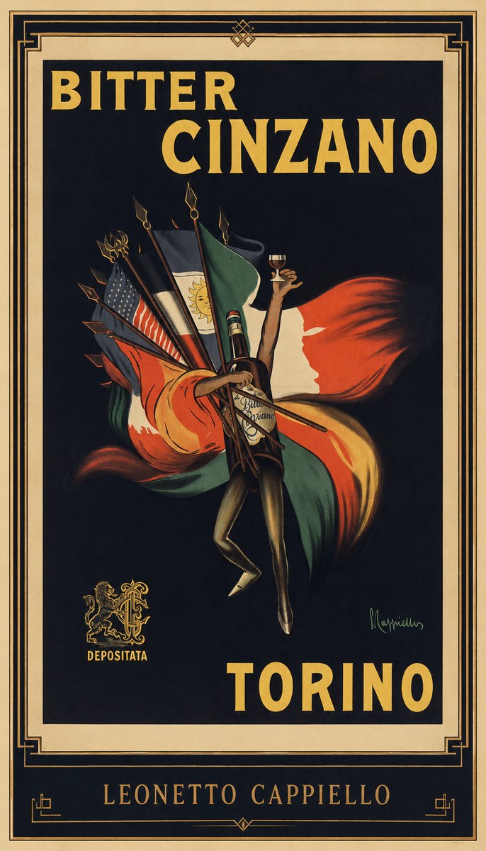 Leonetto Cappiello Bitter Cinzano Torino No1 - Plakat