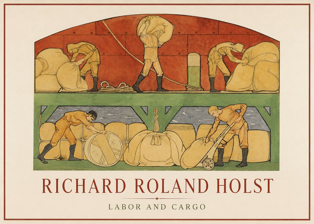 Richard Roland Holst Labor and Cargo No1 - Plakat