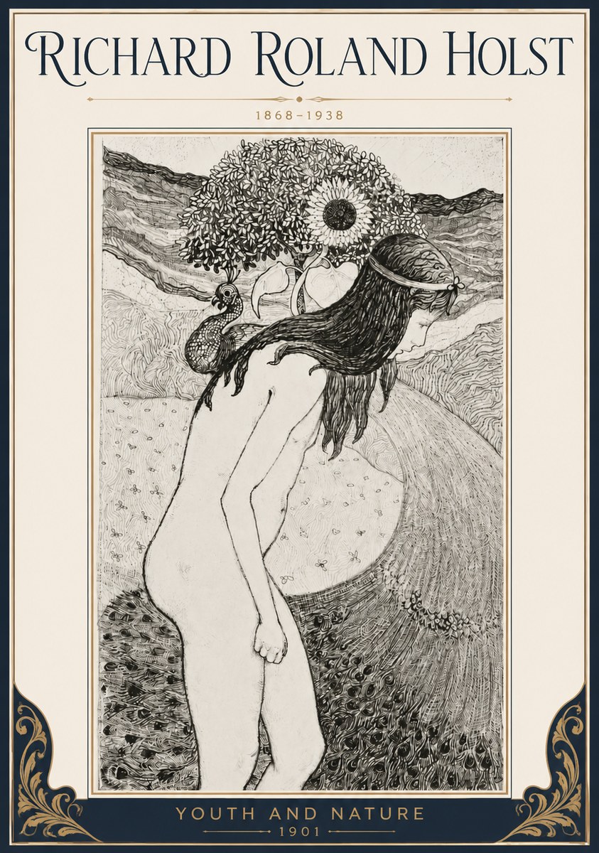 Richard Roland Holst Youth and Nature No4 - Plakat