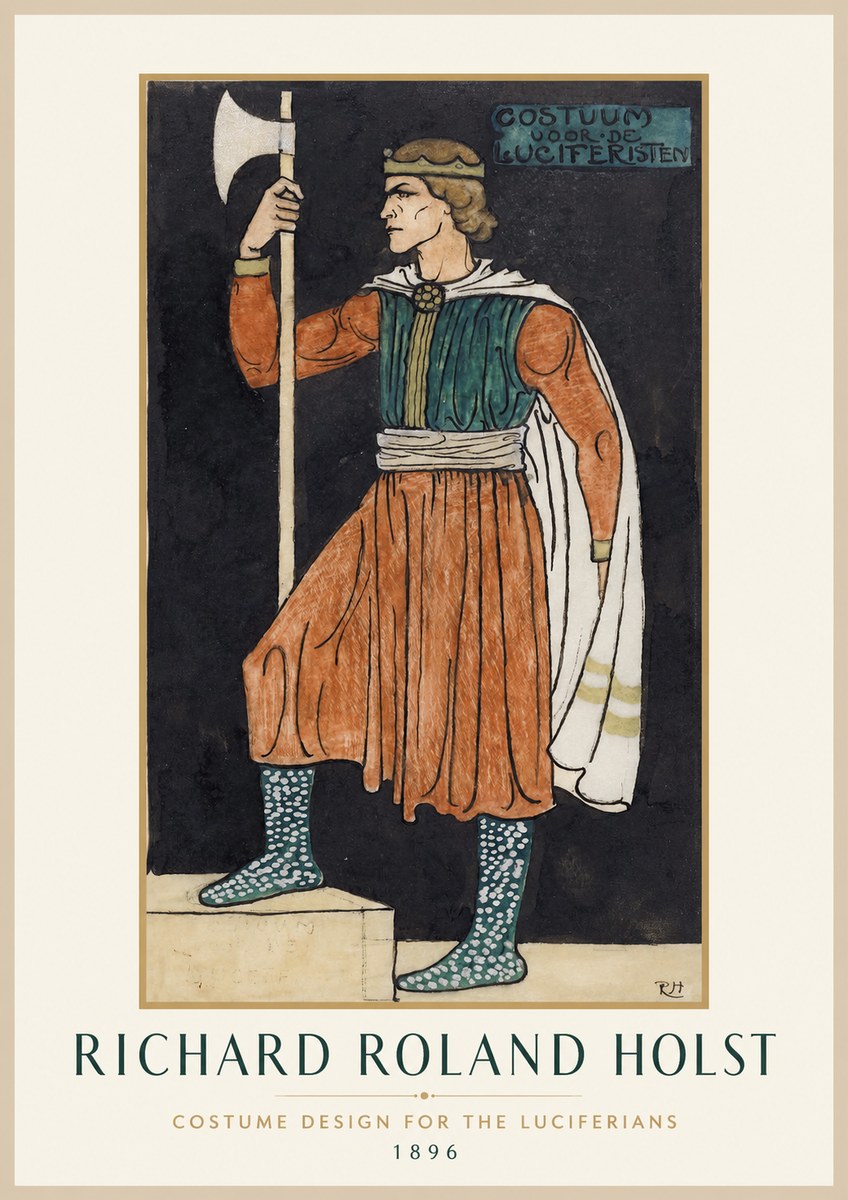 Richard Roland Holst Costume Design for the Luciferians No1 - Plakat