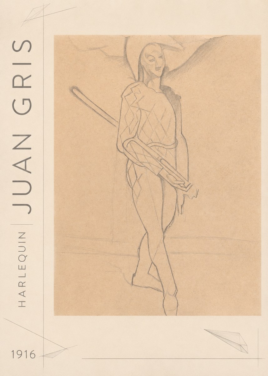 Juan Gris Harlequin No3 - Plakat