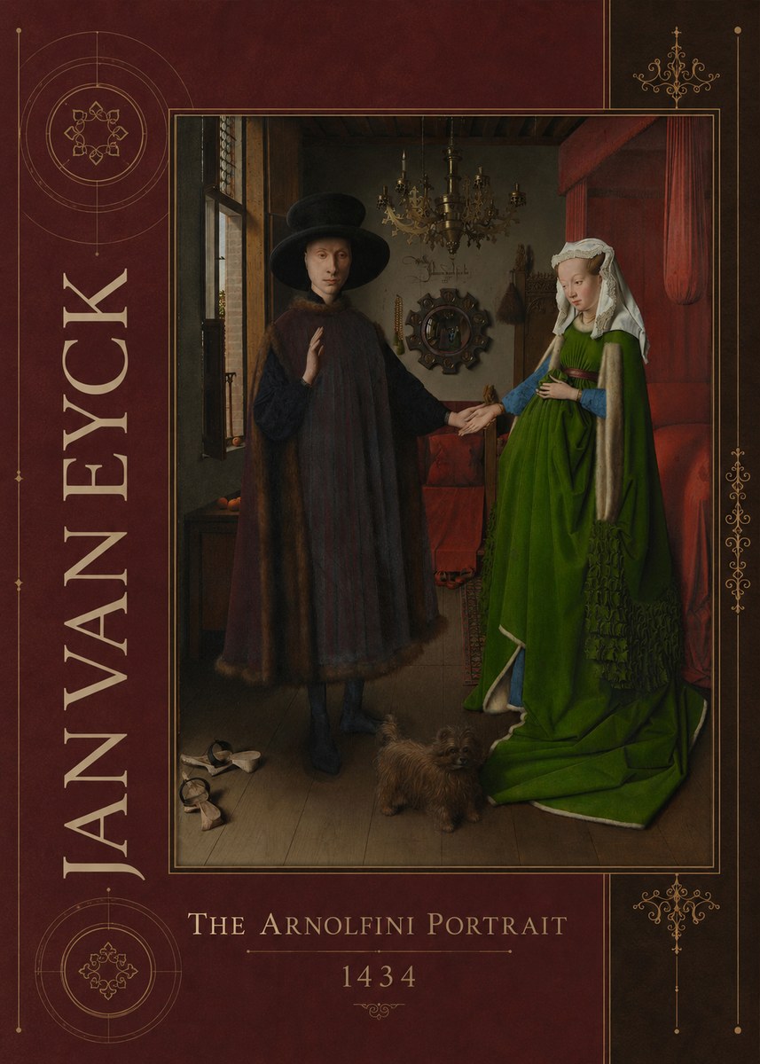 Jan van Eyck The Arnolfini Portrait III No2 - Plakat