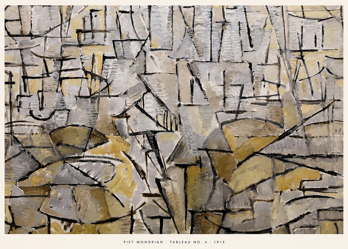 Piet Mondrian Tableau No. 4 No5 - Plakat