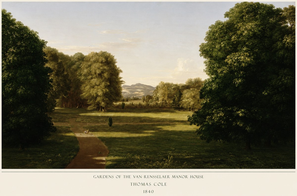 Thomas Cole Gardens of the Van Rensselaer Manor House No5 - Plakat