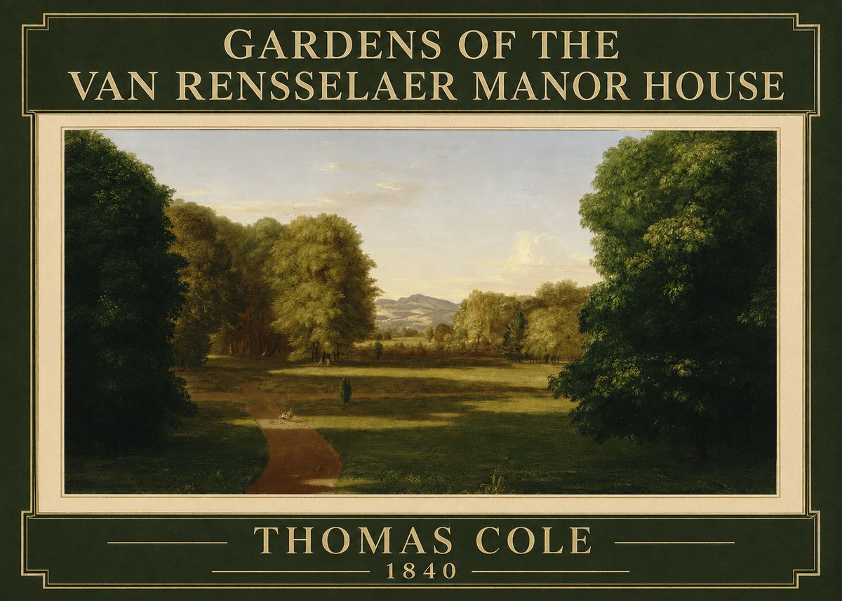 Thomas Cole Gardens of the Van Rensselaer Manor House No6 - Plakat