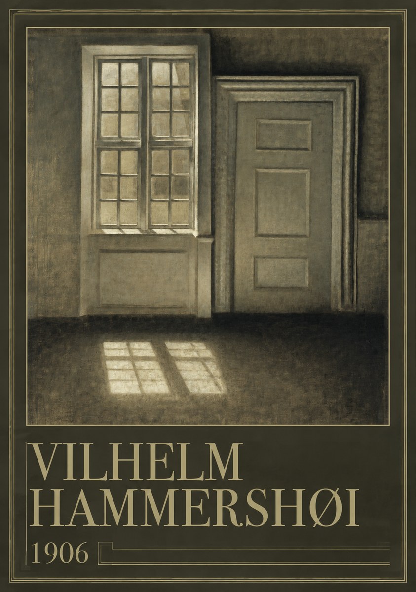 Vilhelm Hammershøi Interior. Sunlight on the Floor No4 - Plakat