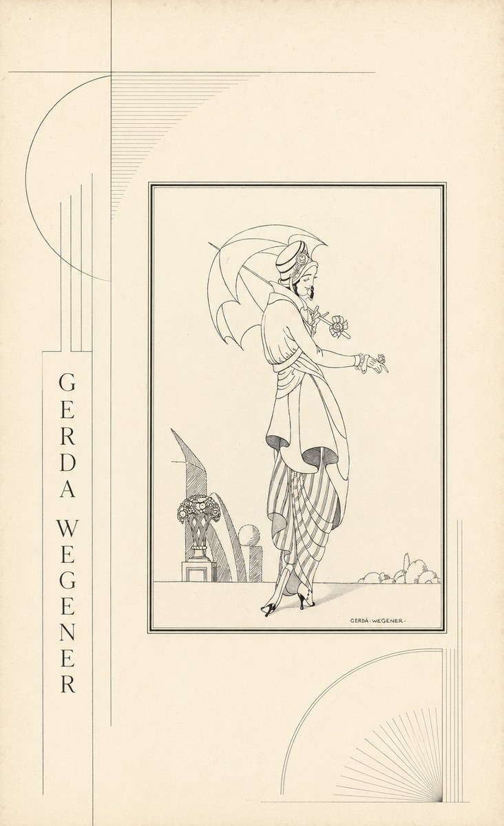 Gerda Wegener Elegant Figure with Parasol No2 - Plakat