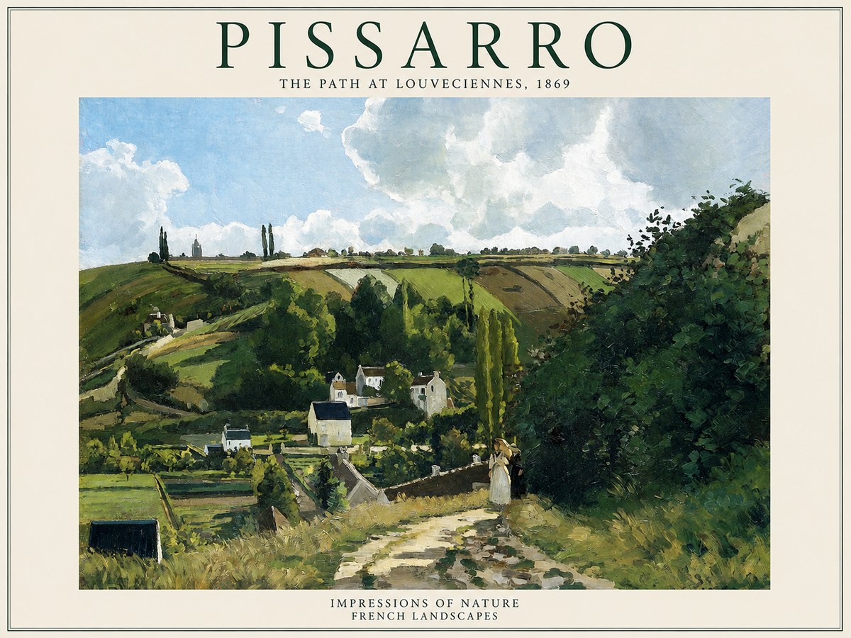 Pissarro The Path at Louveciennes, 1869 No1 - Plakat
