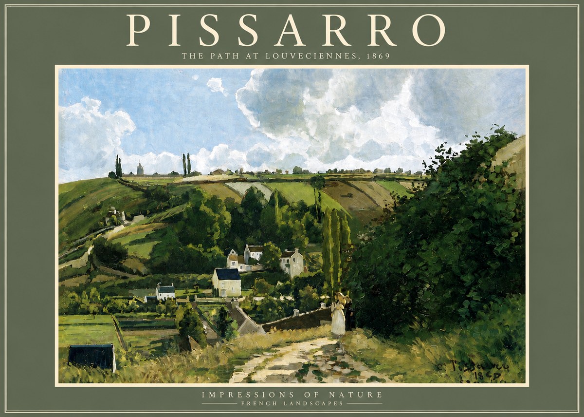 Pissarro The Path at Louveciennes, 1869 No4 - Plakat
