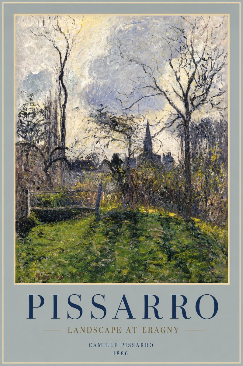 Pissarro Landscape at Eragny No2 - Plakat