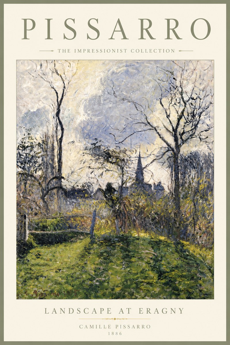 Pissarro Landscape at Eragny No6 - Plakat