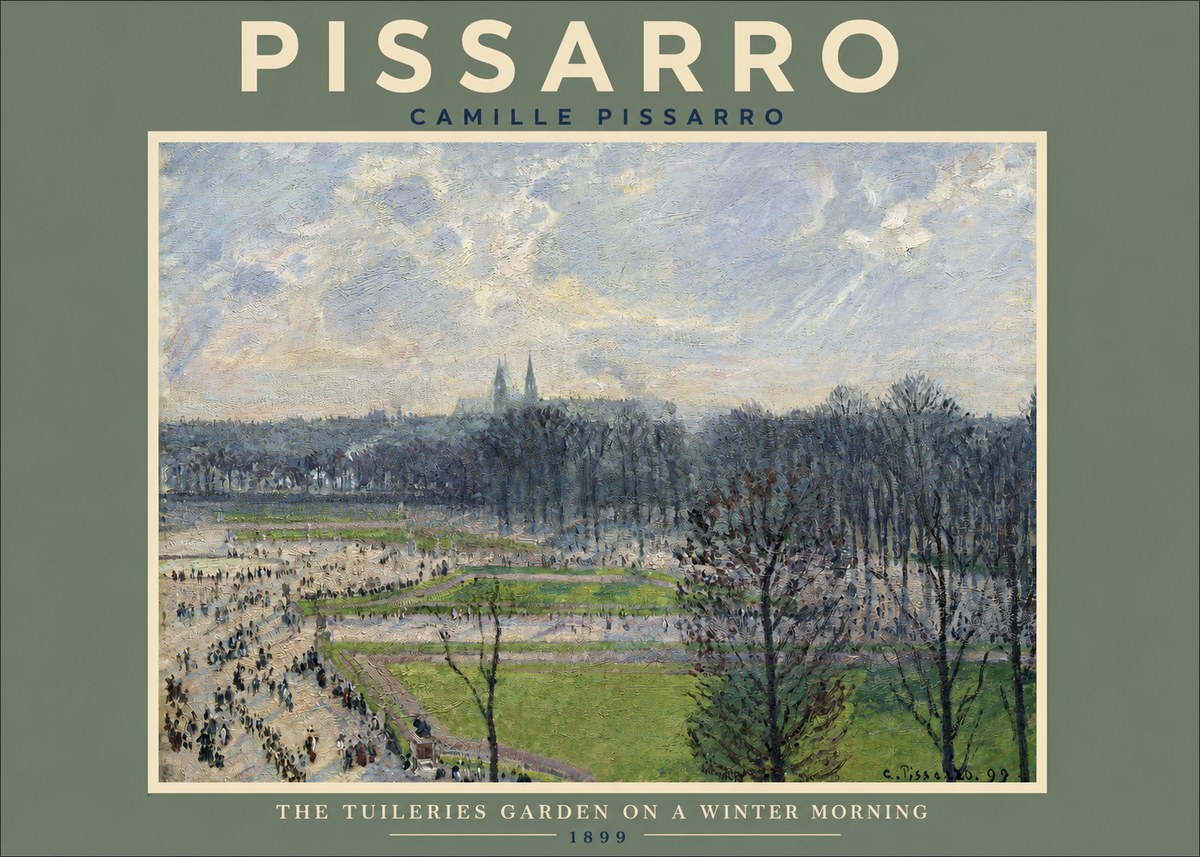 Pissarro The Tuileries Gardens, Cloudy Weather No2 - Plakat