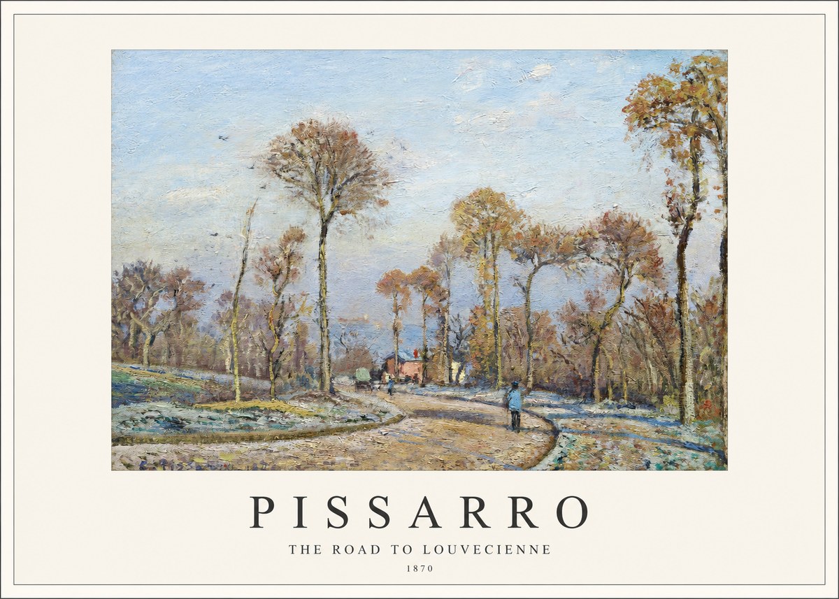 Pissarro The Road to Louvecienne No1 - Plakat
