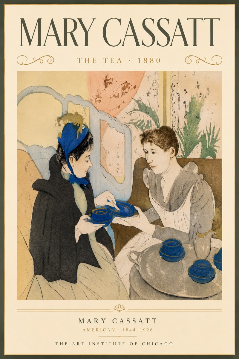 Mary Cassatt The Tea No6 - Plakat
