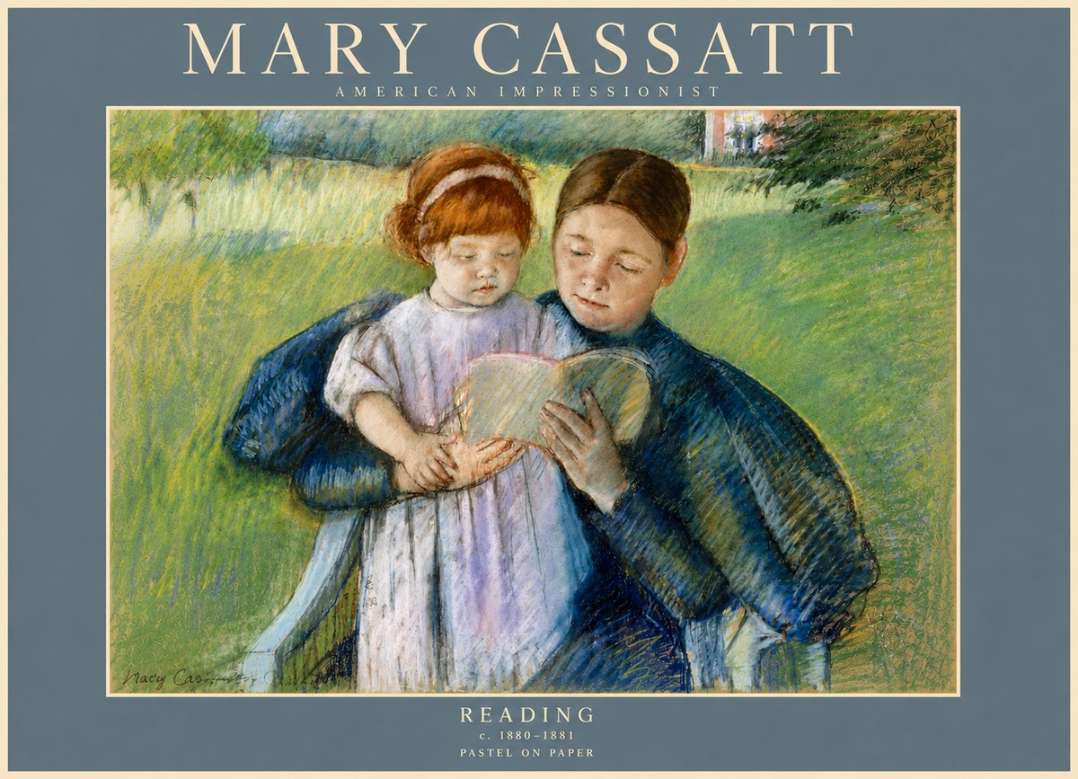 Mary Cassatt Reading No4 - Plakat