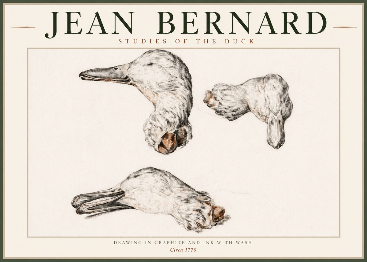 Jean Bernard Studies of the Duck No4 - Plakat