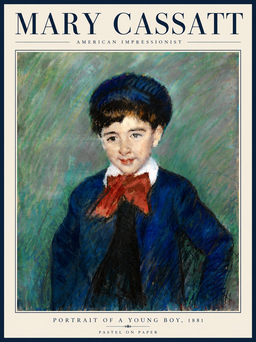 Mary Cassatt Portrait of a Young Boy, 1881 No6 - Plakat