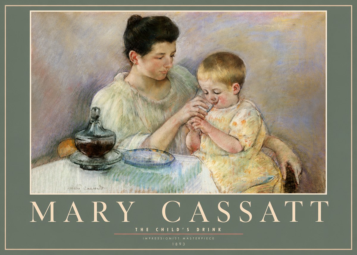 Mary Cassatt The Child's Drink No3 - Plakat