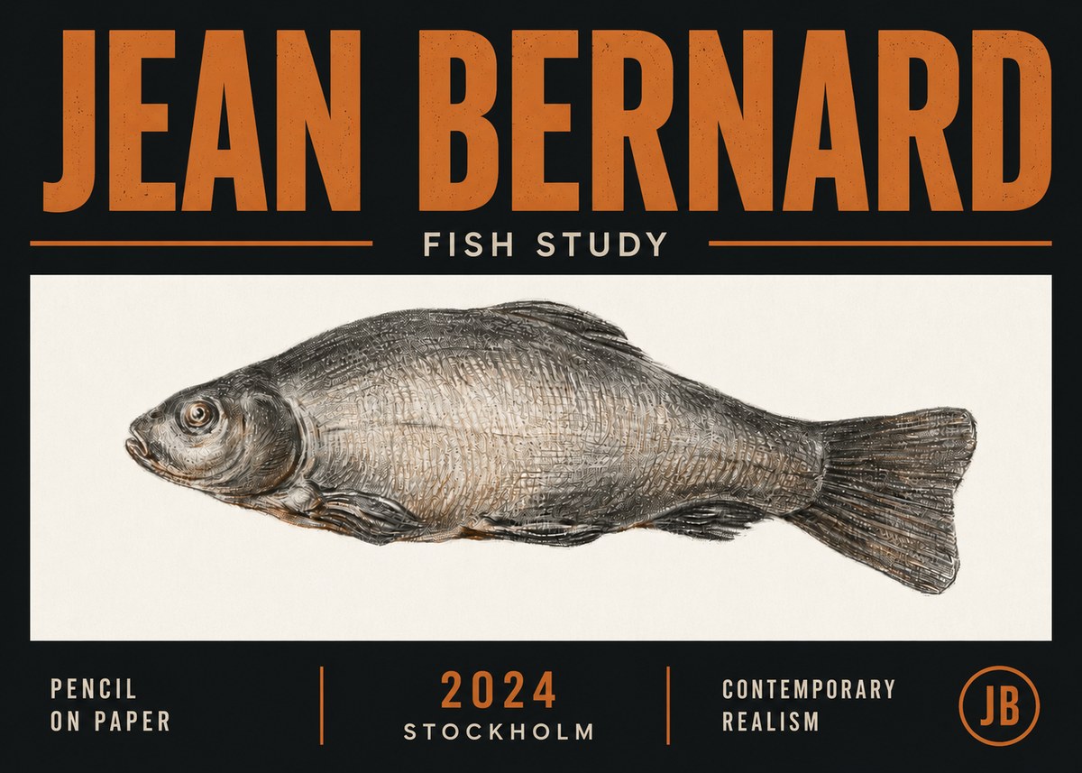 Jean Bernard Fish Study IV No4 - Plakat