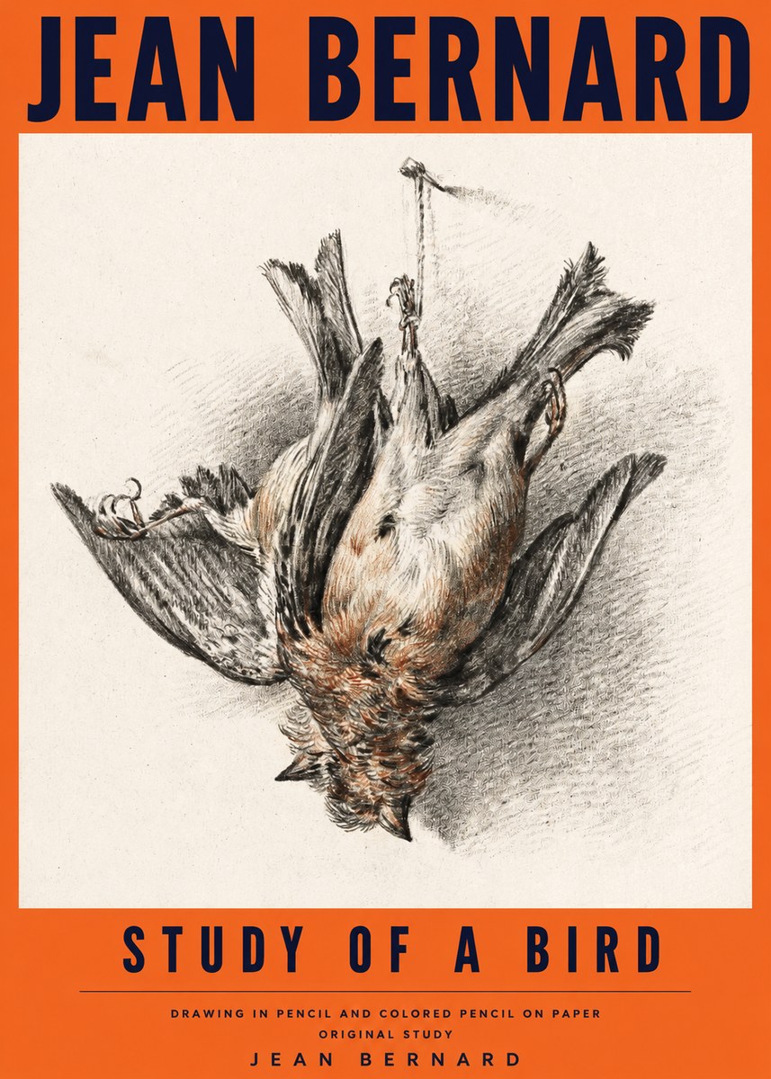 Jean Bernard Study of a Bird IV No4 - Plakat