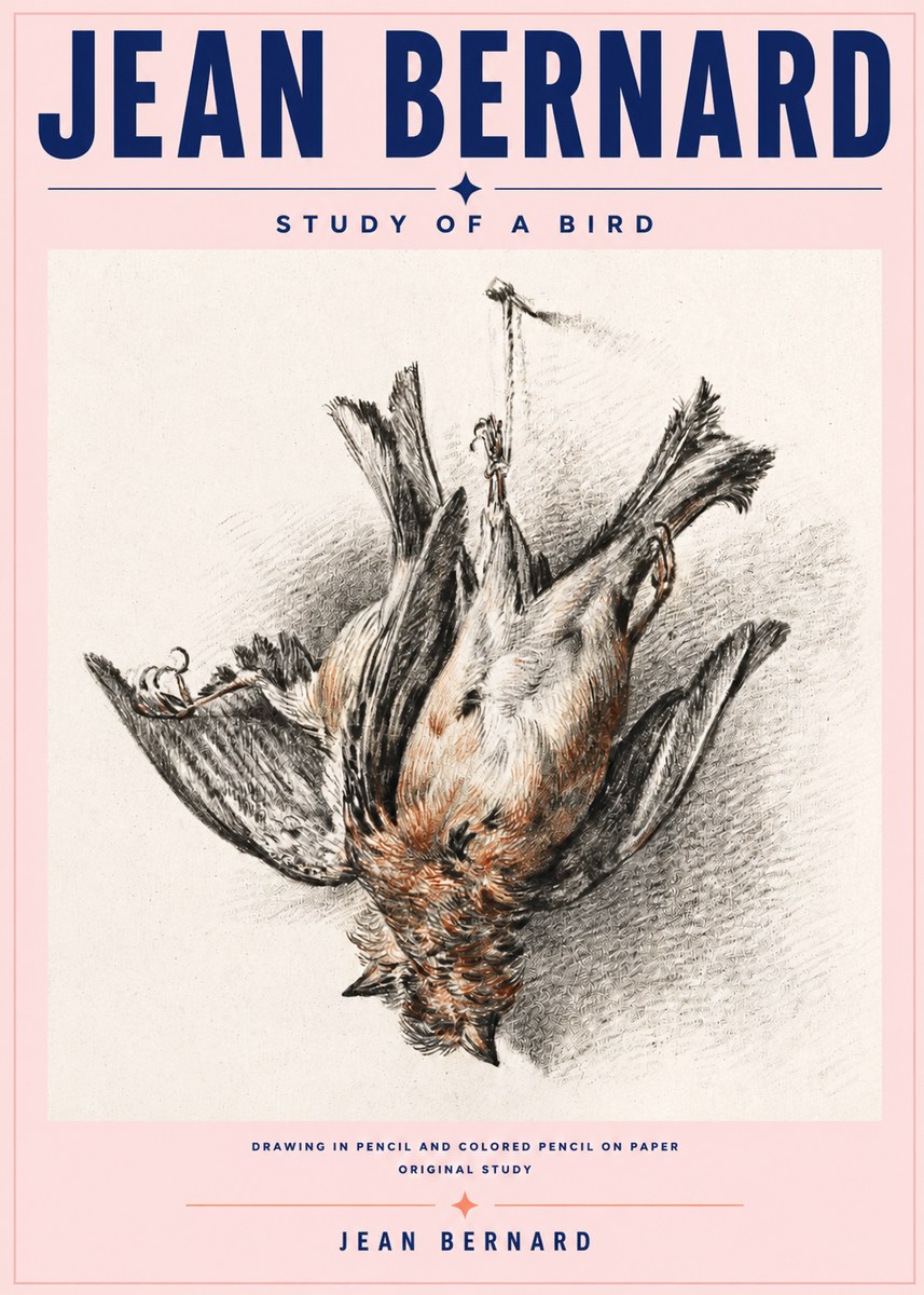 Jean Bernard Study of a Bird IV No6 - Plakat